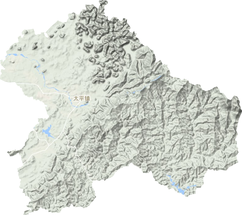 太平镇地形地图