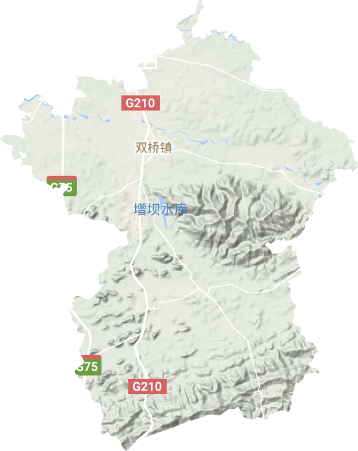 双桥镇地形地图