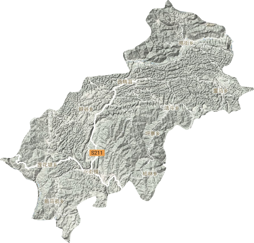西畴县地形地图