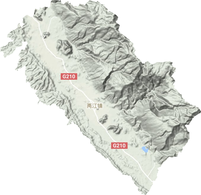 两江镇地形地图