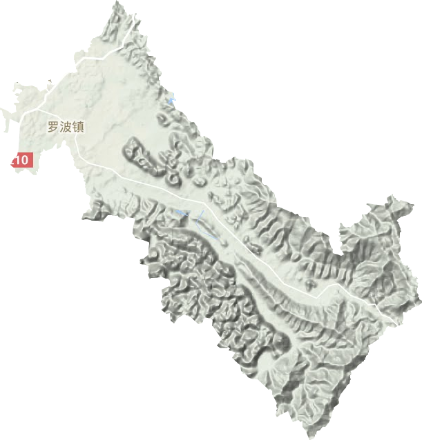 罗波镇地形地图