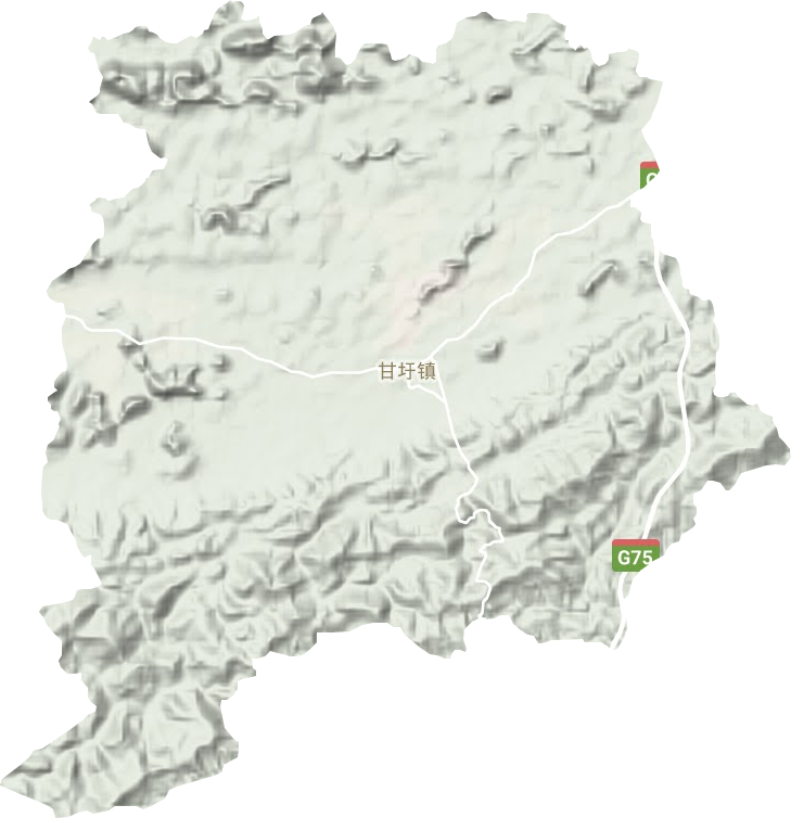 甘圩镇地形地图
