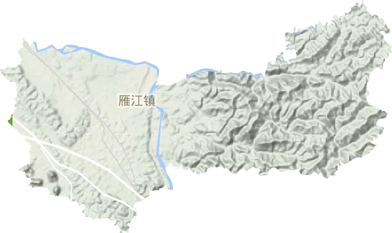 雁江镇地形地图
