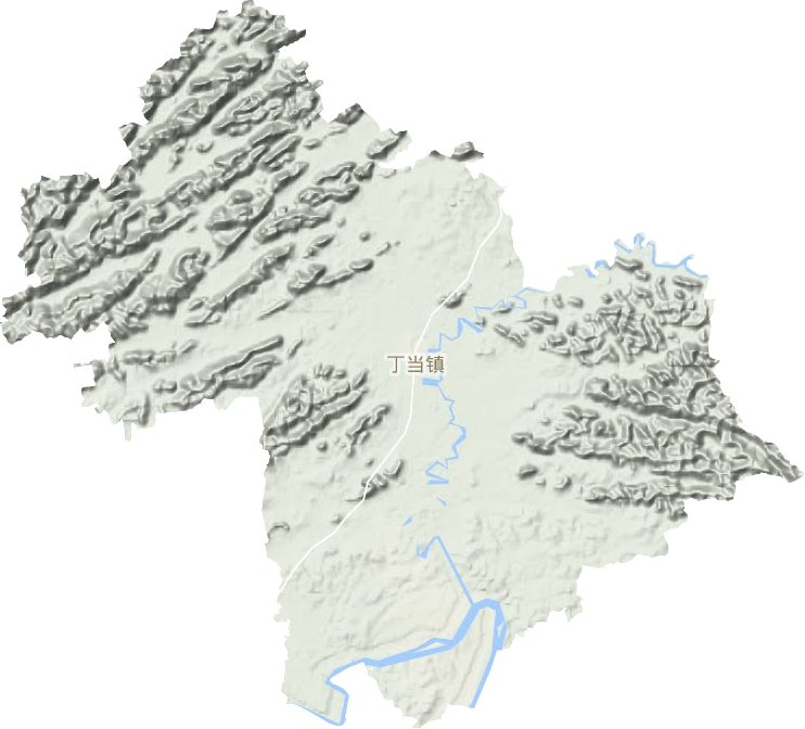 丁当镇地形地图