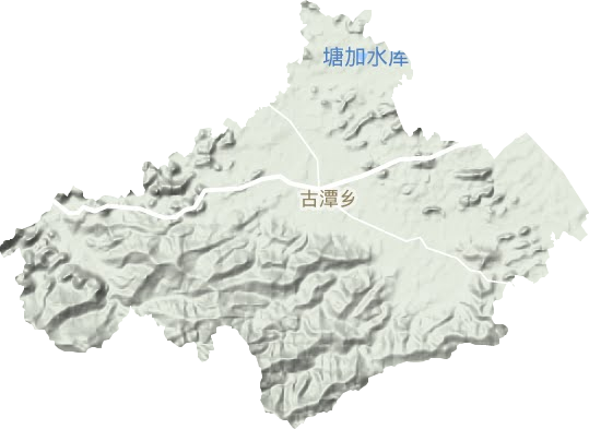 古潭乡地形地图
