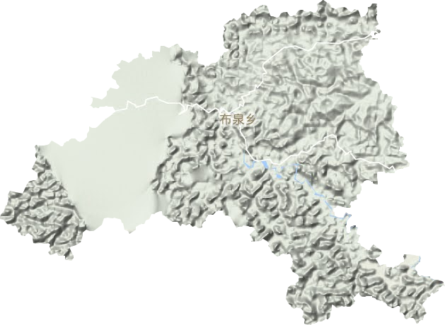 布泉乡地形地图