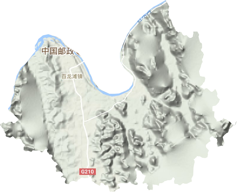 百龙滩镇地形地图