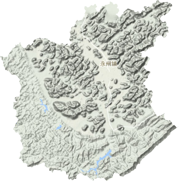 永州镇地形地图