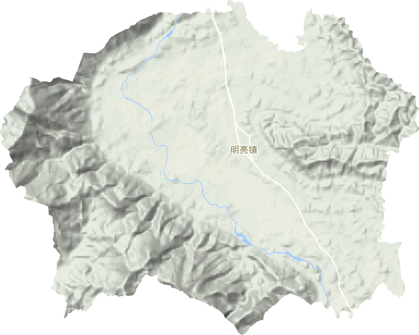 明亮镇地形地图