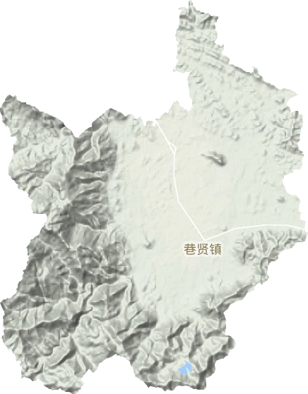巷贤镇地形地图