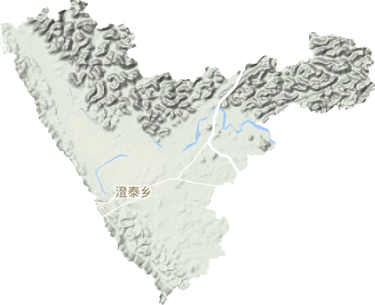 澄泰乡地形地图
