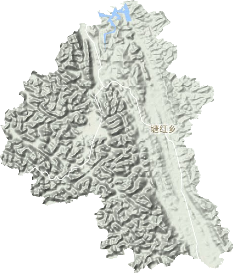 塘红乡地形地图