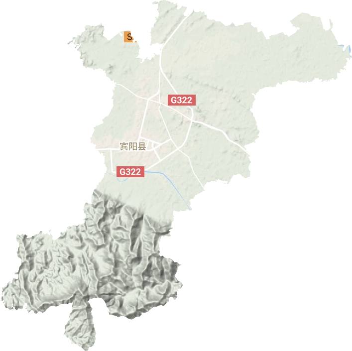 宾州镇地形地图