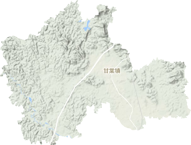 甘棠镇地形地图