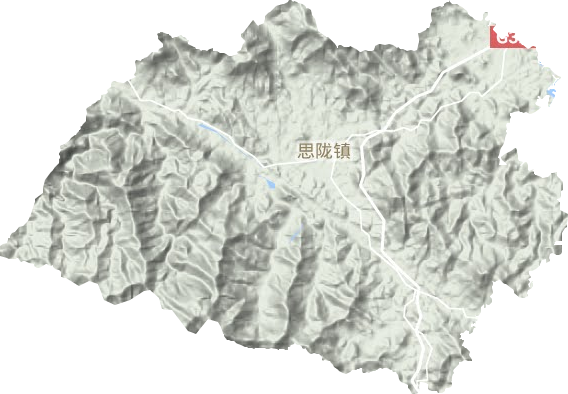 思陇镇地形地图