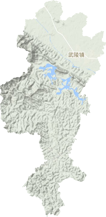 武陵镇地形地图