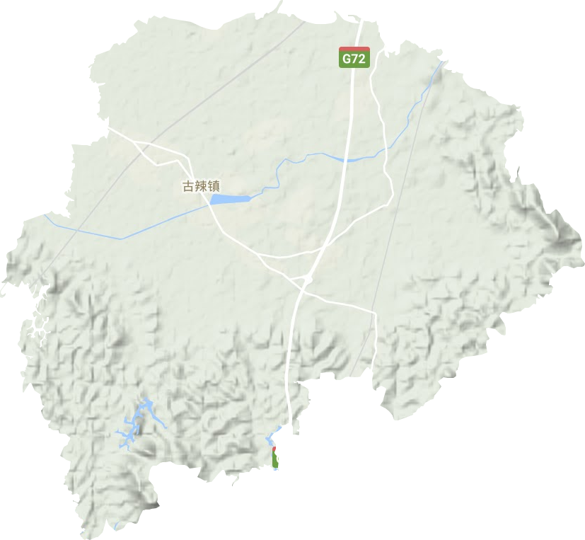 古辣镇地形地图