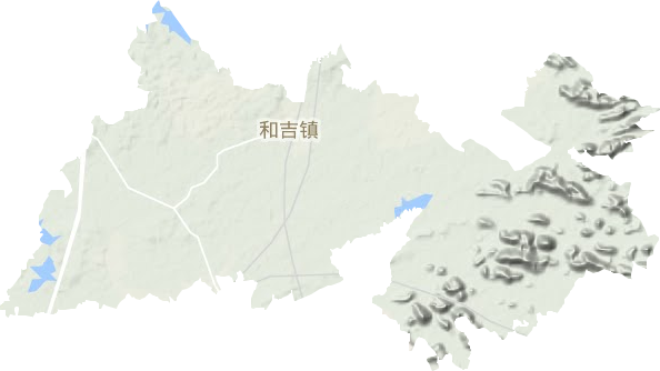 和吉镇地形地图