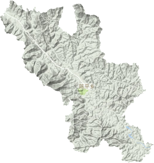 陈平镇地形地图