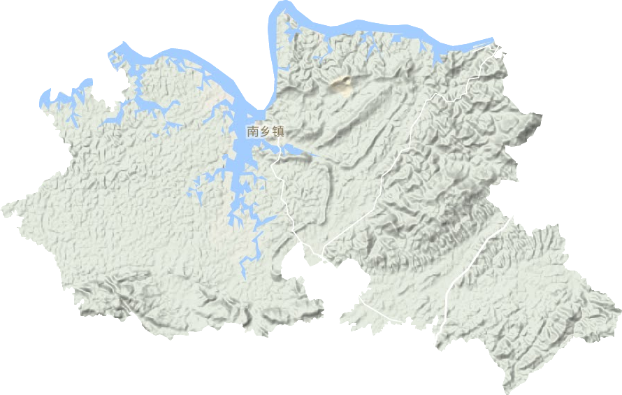 南乡镇地形地图