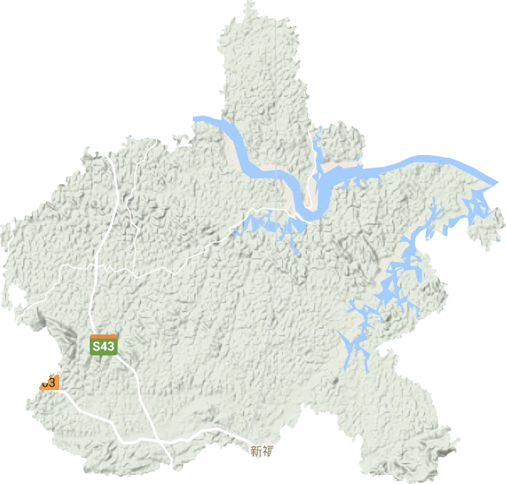 新福镇地形地图