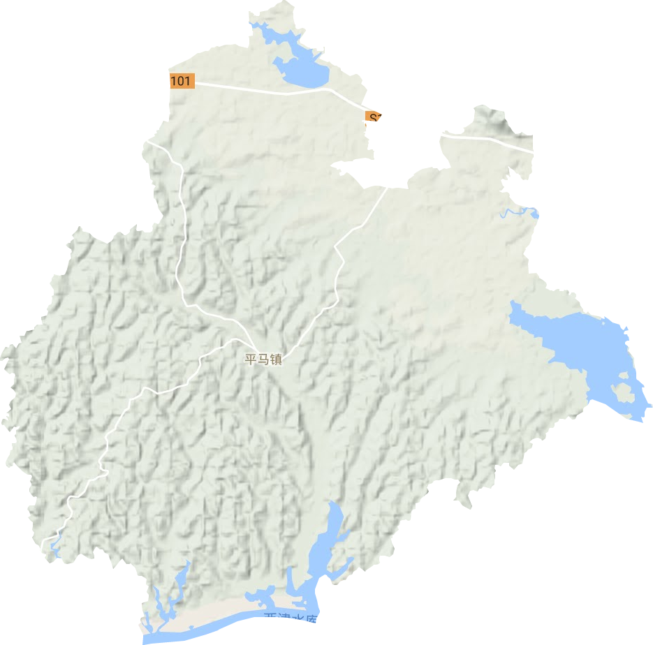 平马镇地形地图