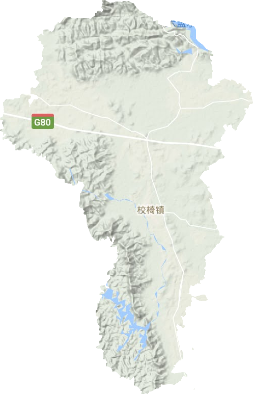 校椅镇地形地图