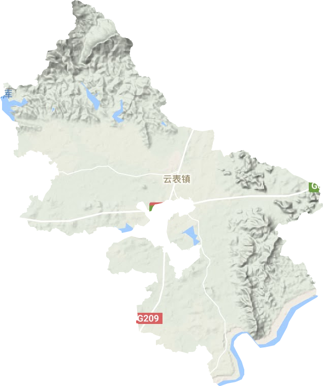 云表镇地形地图