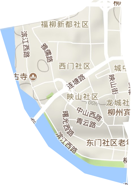 中南街道地形地图