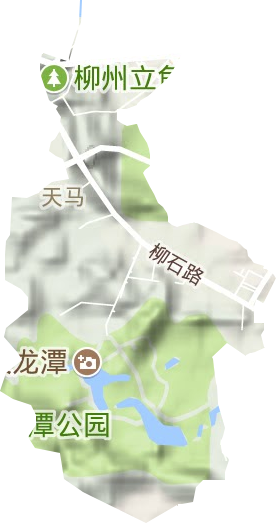 天马街道地形地图