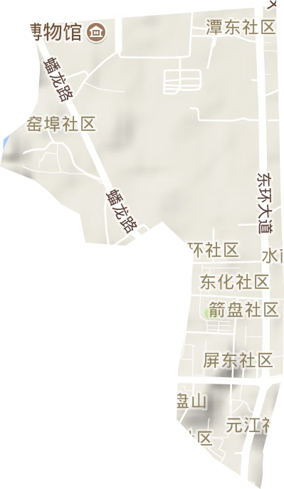 箭盘山街道地形地图