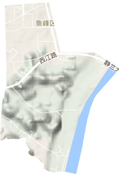 麒麟街道地形地图
