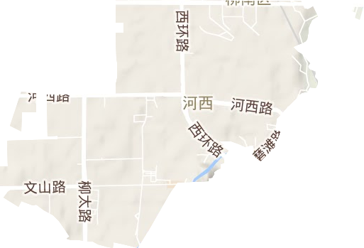 河西街道地形地图