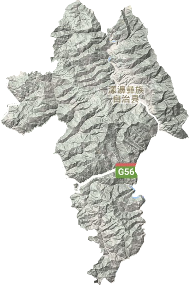 漾濞县地形地图