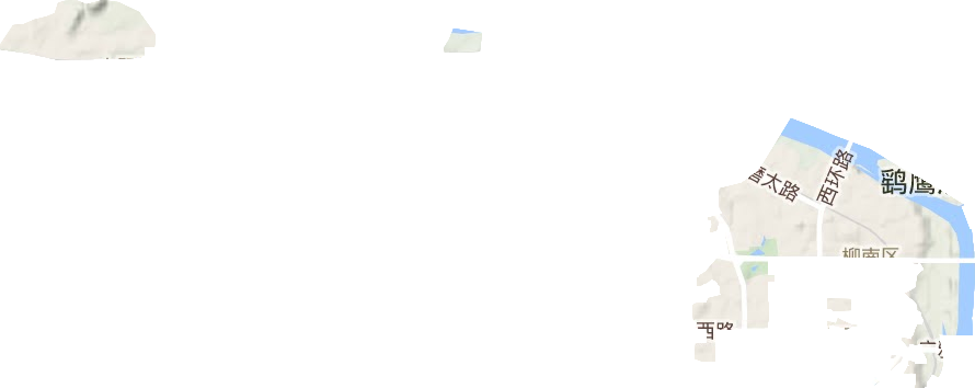 潭西街道地形地图