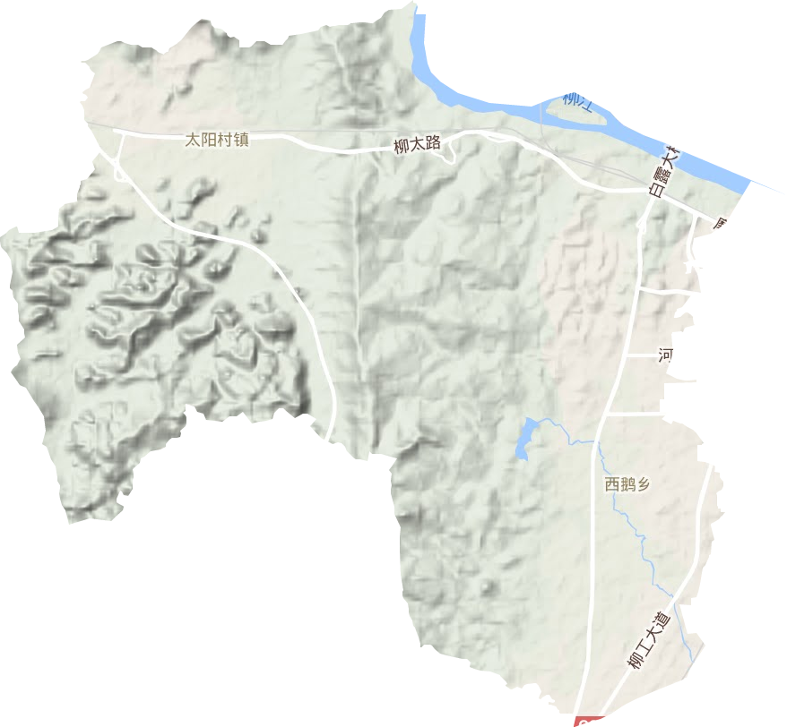 太阳村镇地形地图