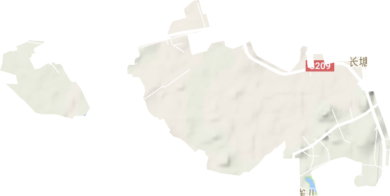 钢城街道地形地图