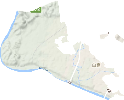 白露街道地形地图