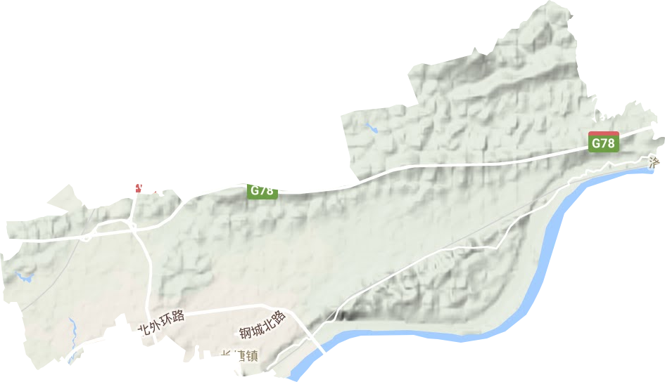 长塘镇地形地图