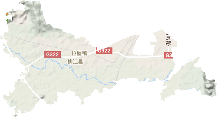 拉堡镇地形地图