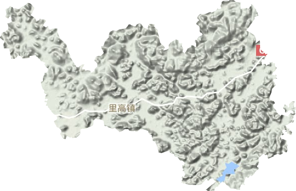 里高镇地形地图
