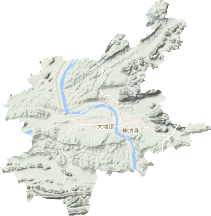 大埔镇地形地图