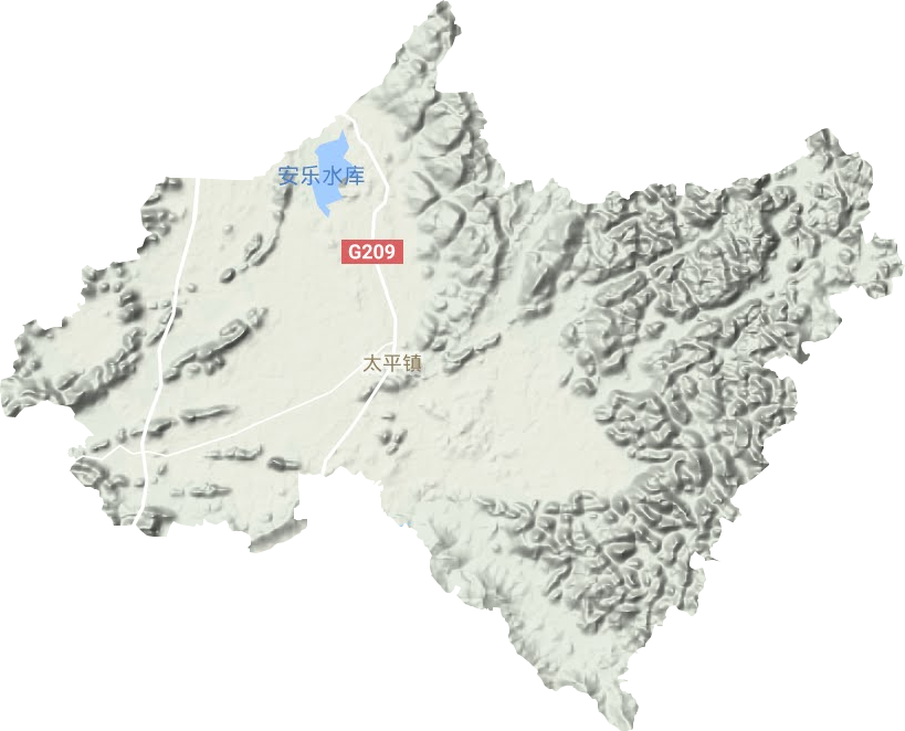太平镇地形地图
