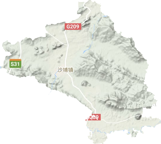 沙埔镇地形地图