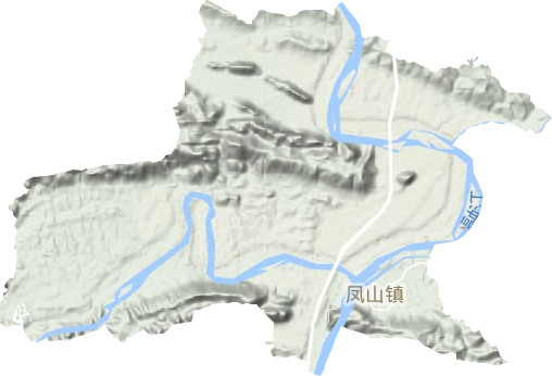 凤山镇地形地图