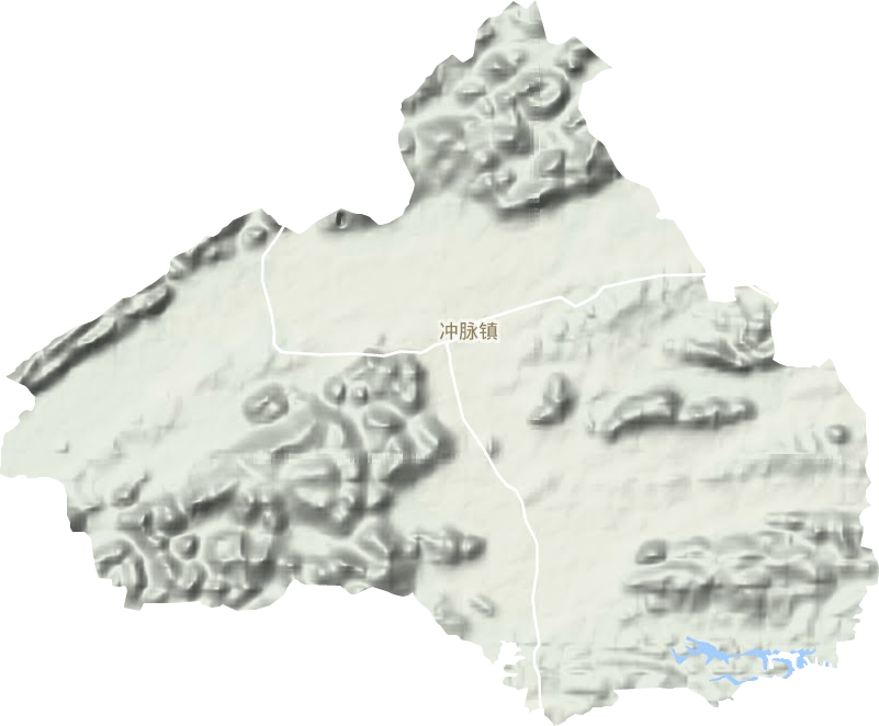 冲脉镇地形地图