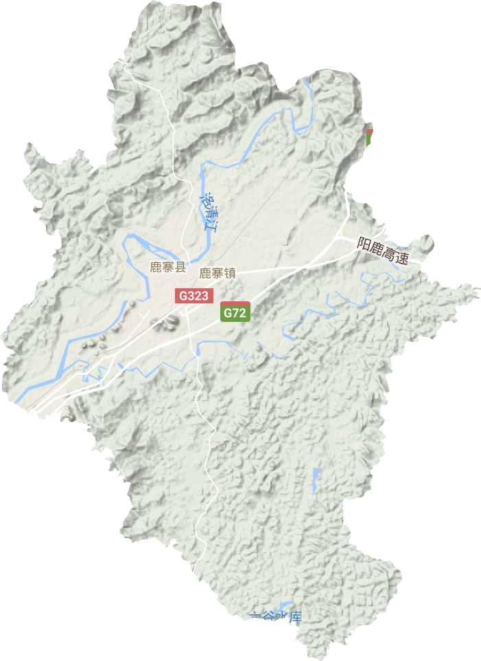 鹿寨镇地形地图