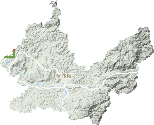 寨沙镇地形地图