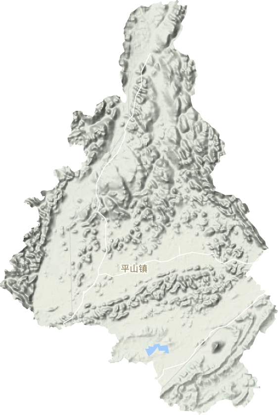 平山镇地形地图