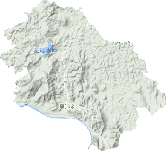 导江乡地形地图